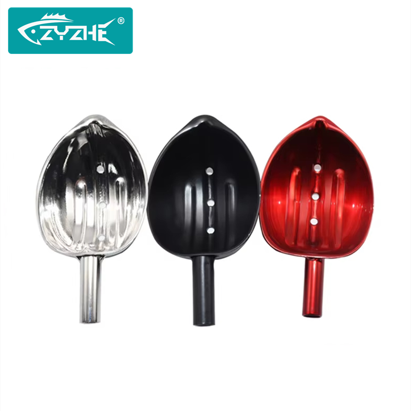 Fishing Equipment Cheap - ZYZHE 釣り用餌入れスプーンヘッド、ステンレス製、耐腐食性、釣り用グラウンドベイトスプーン、アクセサリー