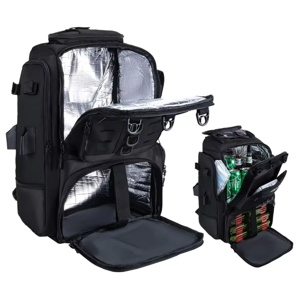 Fishing Equipment Bag - Goture製、防水仕様の釣り用バックパック。ロッドホルダー付きで、頑丈な構造、多機能コンパートメントを備え、アウトドアでの釣り道具の収納に最適。