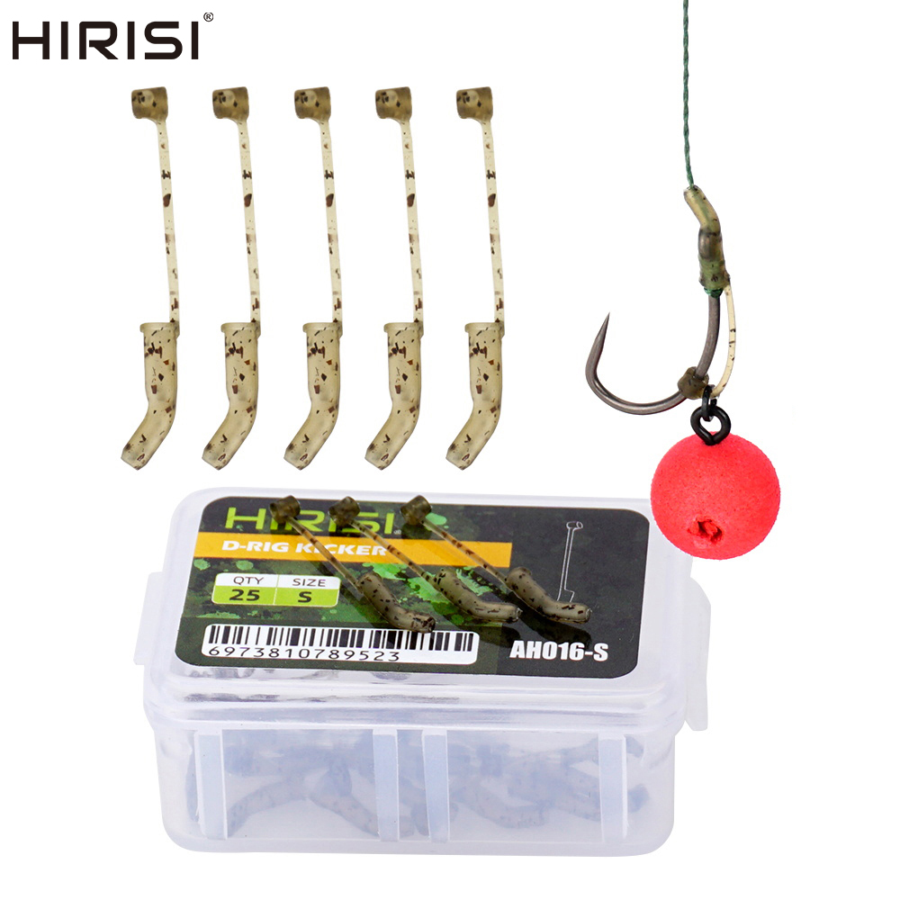 Ice Fishing Tip Up - Hirisi 25/50 個フックスリーブレディ D リグアライナーフックもつれ防止スリーブポップアップボイリーターミナルタックル鯉魚アクセサリー