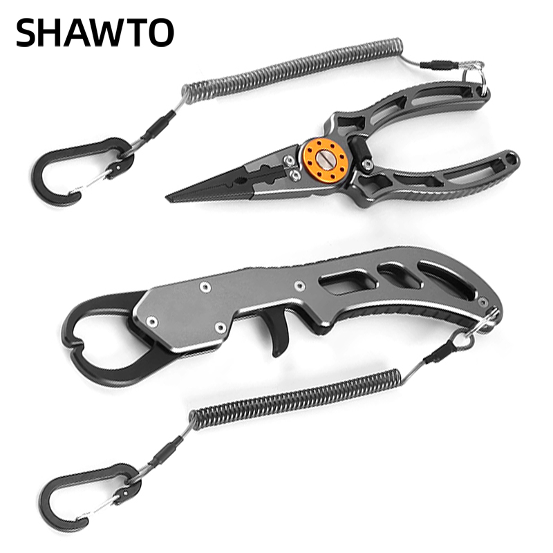 Fishing Equipment Essentials - ショウト・ルアー釣り具、魚の口を挟むためのグリップ、釣り用プライヤー、フックリムーバー、釣り用完全セット。釣りには必須のアイテム。