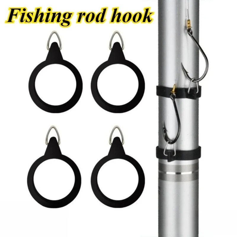 Fishing Equipment Carp - 釣り竿用フックホルダー4個または6個入り、餌釣り用フックリング、実用的な釣り竿用アクセサリー