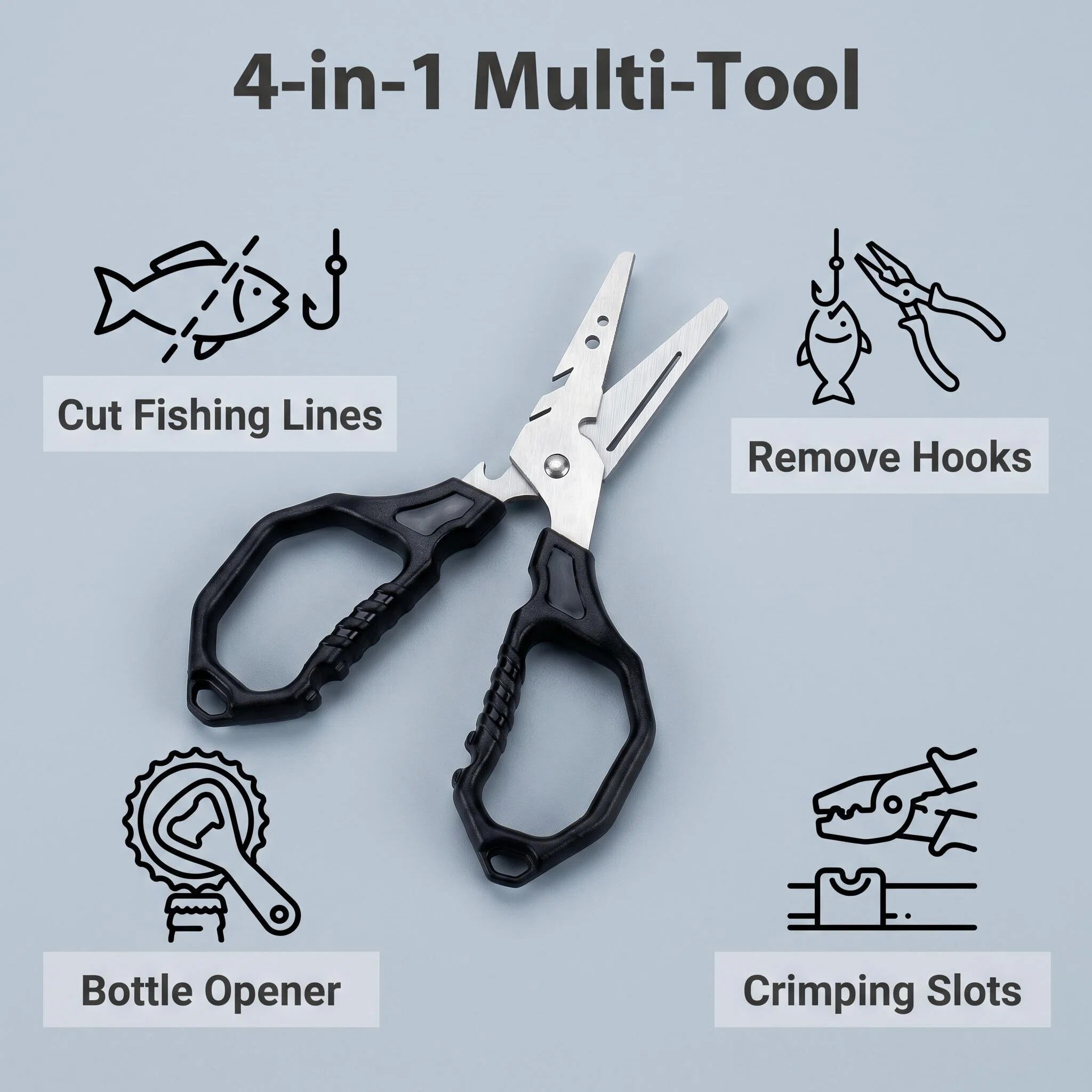 多機能釣り用ハサミ ステンレス鋼ラインカッター フックリムー - Fishing Equipment Price のレビューと価格