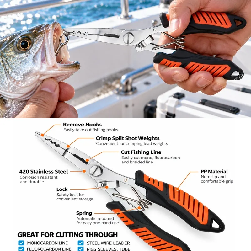 プロ仕様の多機能フィッシングプライヤーセット。魚の口を挟むた - Fishing Equipment Cheap のレビューと価格