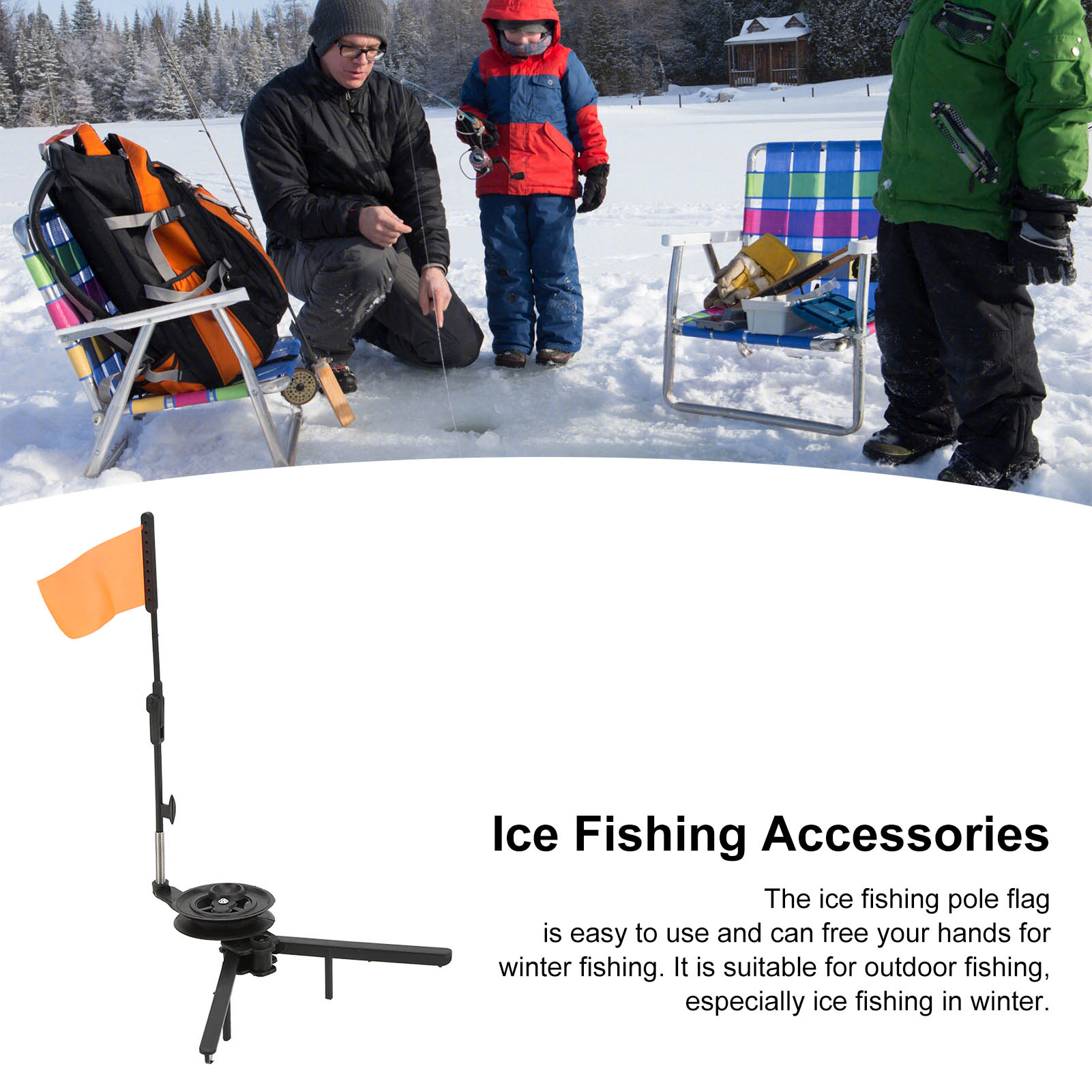 折りたたみ式アイスフィッシングロッド用フラッグ、リール付き、 - Ice Fishing Tip Up のレビューと価格